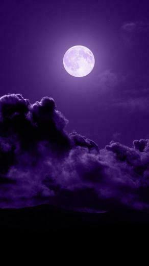 Purple Moon Android Wallpaper