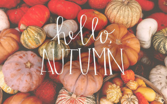 Autumn Aesthetic Laptop Hello Wallpaper