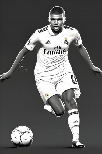 Kylian Mbappe With Ball Wallpaper