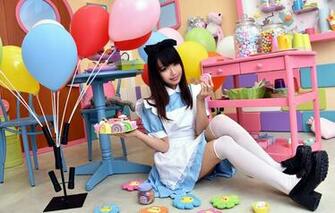 Wallpaper Look Girl Balls Face Holiday Hair Sweets Form