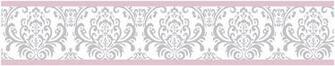 Sweet Jojo Designs Elizabeth Pink And Gray Damask Wallpaper Border Htm