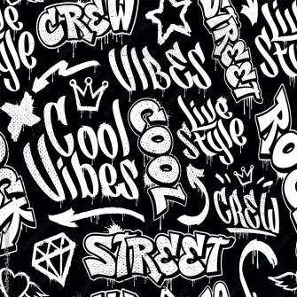 Black And White Graffiti Background Wallpaper