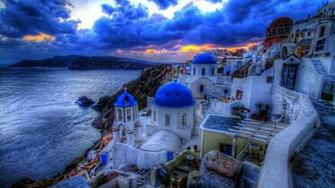 The Island Of Santorini Wallpaper High Quality