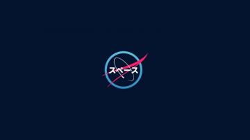 Nasa Japanese Art Logo Minimalism Modern 4k Wallpaper