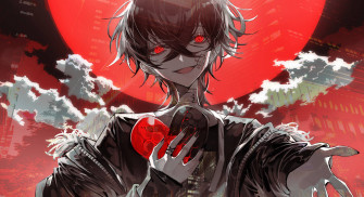 Scary Anime Boy Lurking In The Shadows Wallpaper