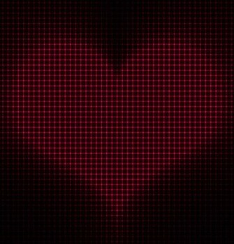 Black Background With Red Heart