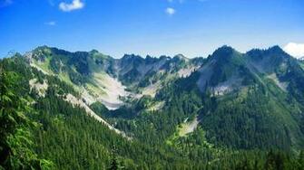 National Park Washington State Blue Clouds Wallpaper