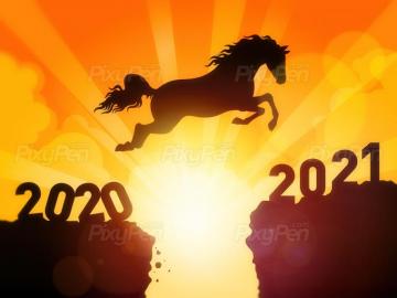 Horse Jumping To New Year Wallpaper And Background Pixypen