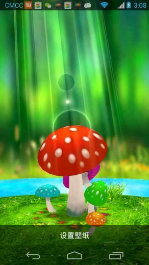 Mushrooms 3d Live Wallpaper Has Mushroom Grass Trees Rivers Butterfly