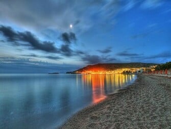 Eclusive Sunrise Beach Lights Wallpaper Full HD