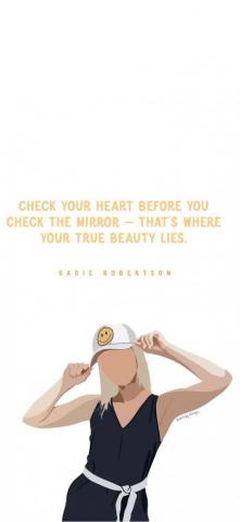 Meagbydesign Sadie Robertson Quote Wallpaper Illustration
