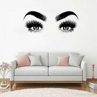 Shippingnew Arrivals Eye Eyelashes Wall Decal Art Vinyl Home