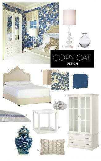 Little Green Notebook Copy Cat Design Wallpaper In The Bedroom