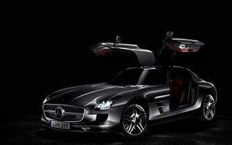 Dark Gray Mercedes Benz Sls Amg HD Desktop Wallpaper