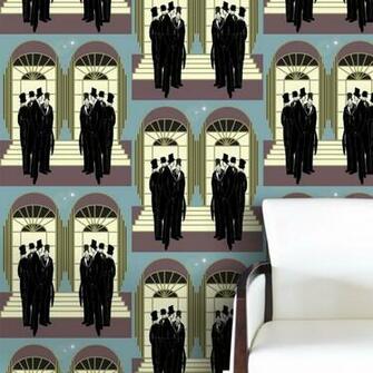 Art Deco Wallpaper Enchanting Lily Geometric Design
