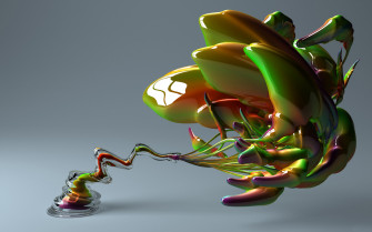 Vibrant Green Abstraction Wallpaper