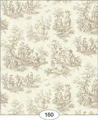 Dollhouse Wallpaper Toile De Juoy In Beige By Itsy Bitsy