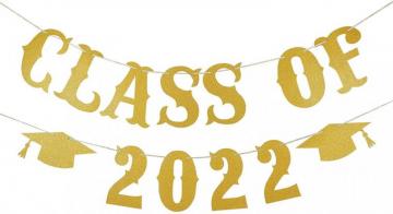 Amazon Class Of Banner Gold Glitter Graduation