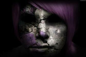 Dark Girl Cracked Face Gothic Wallpaper Best HD
