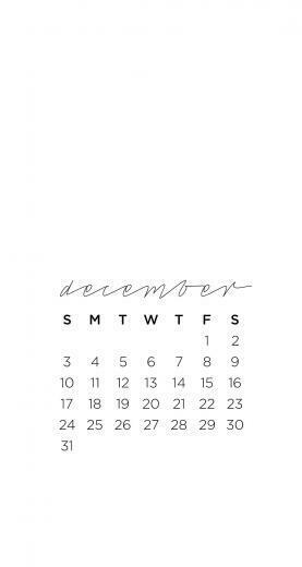 December Minimalist Phone Wallpaperhere Are Some More Monthly