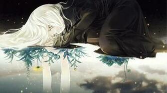 Long Hair Black Dress White Gold Eyes Shiina Yuu Animeflow