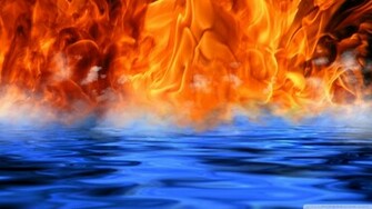 Fire Water Meet Wallpaper