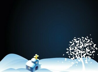 Christmas Night Snow Background