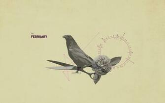 February Desktop Calendar Wallpaper Paper Leaf