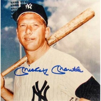 Mickey Mantle Lot Signed