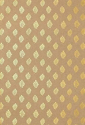 Gold Leaf Wallpaper Green