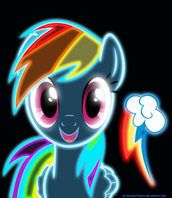 Neon Rainbow Dash By Zantyarz