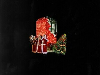 Hovercarracer Dr Who Christmas Wallpaper