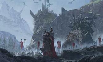 Man Holding Battle Axe Digital Wallpaper Warrior Art