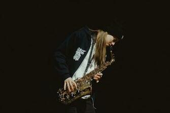 HD Wallpaper Man Playing Saxophone Hipster Hair Blonde Edm