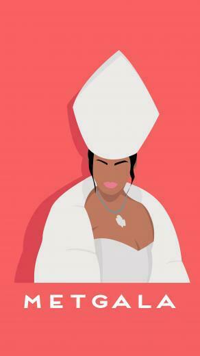 My Wallpaper Vector Of Rihanna At The Met Gala On Heavenly
