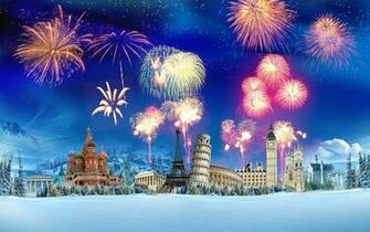 Christmas New Year Crackers HD Desktop Wallpaper Baltana