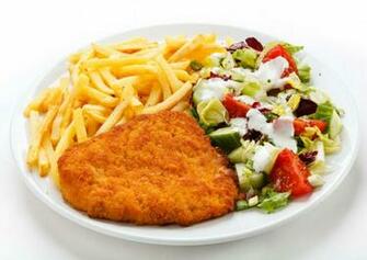 Potatoes Chicken Lettuce Mayonnaise Plate White Background