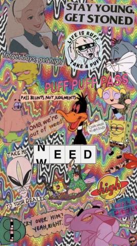 Collage Background Trippy iPhone Wallpaper Edgy
