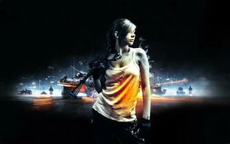 Battlefield Girl And Gun Wallpaper