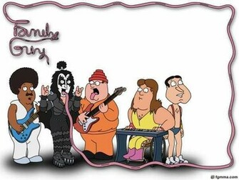 In This Wallpaper You Can See Family Guy Company Of Gene Simmons