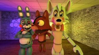 Mangle Foxy Puppet And Toy Bonnie By Manglethefoxfan