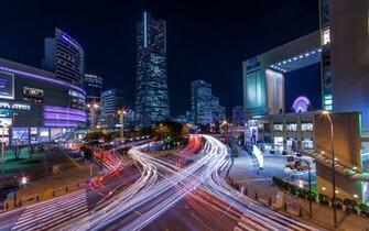 Wallpaper Japan Tokyo Cityscapes Yokohama City Lights