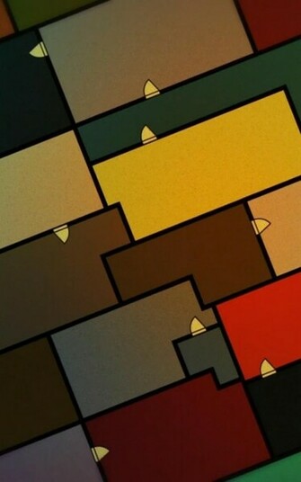 The Tatami Galaxy Abstract Multicolor Rectangles Wallpaper