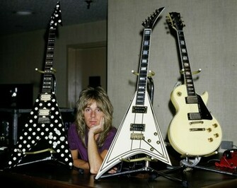 Randy Rhoads Ozzy Osbourne Heavy Metal Guitar Wallpaper