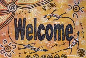Welcome Aboriginal Art By Mundara Koorang Novynovy On