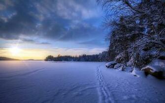 Snowy Field Wallpaper