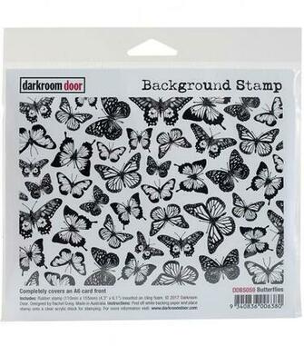 Darkroom Door Background Cling Stamp X6 Butterflies Joann