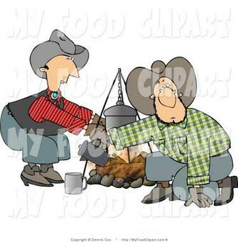 Cowboy Campfire Clip Art