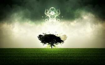 Abstract Nature Wallpaper Trees Fields