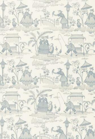 Bassano Embroidered Toile Fabric Palazzo Wovens Schumacher